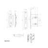 WC Lock For Serrozzetta & Steelworx Handles: Bathroom Lock - 65mm - 6 Finishes