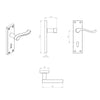 CBS54 Victorian Scroll Lever Lock Door Handles - 3 Finishes