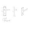 Double Door CBV30 Victorian Suite Lever Lock Polished Chrome - Combo Handle & Accessory Pack