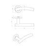 Steelworx CSL1193 Lever Latch Handles on Sprung Rose - 2 Finishes