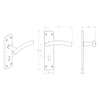 Steelworx CSLP1163P Curved Lever Lock Handles