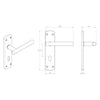 Steelworx CSLP1164P/SSS T-Bar Lever Lock Satin Stainless Steel - Combo Accessory Pack