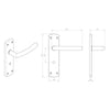 Steelworx CSLP1167T Arched Bathroom Backplate Lever Lock Handles - 2 Finishes
