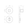 Steelworx CST1015 Bathroom Thumb Turn & Release - 2 Finishes