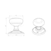 DK32WOSC Delamain Wooden Mortice Knob Handles