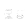 DK34PWCP Delamain Porcelain Mortice Knob Handles