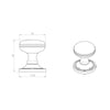 DK39C Delamain Ringed Mortice Knob Handles - 3 Finishes