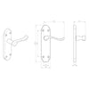 DL167 Oakley Lever Latch Handles - 3 Finishes