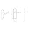 DL167 Oakley Lever Latch Handles - 3 Finishes