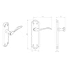 DL191 Madrid Lever Latch Door Handles - 3 Finishes