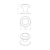 DL219PVD Round Centre Door Knob, Bolt Through
