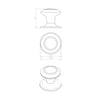 External DL219 Round Centre Knob Stable Door Handle Pack - Brass Finish