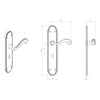 DL271 Chesham Lever Lock Handles Polished Brass - Combo Accessory Pack