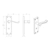DL54 Victorian Scroll Suite Lever Lock Polished Chrome - Combo Accessory Pack