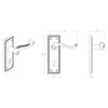 External FG1 Georgian Suite Lever Front Door Handle Pack - Brass Finish