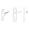 FG27 Georgian Suite Shaped Lever Lock Door Handles.