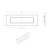 Antique Black Ludlow LF5524 Letterbox - Size 268x91mm