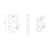 Chrome Plated Numerals - 76mm in Size