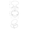Antique Black Ludlow LF5595 Oval Mortice Knob Handles - Size 60mm