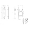 Mortice Sash Lock for Timber Doors - 2 Sizes and 2 Finishes