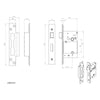 Mortice Sash Lock & Rebate Set for Wooden Doors - 2 Sizes and 2 Finishes