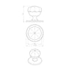 External M219 Victorian Octagonal Knob Stable Door Handle Pack - Chrome Finish