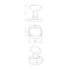 M34 Victorian Oval Mortice Knob Handles - 3 Finishes