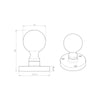 M48 Victorian Ball Mortice Knob Handles