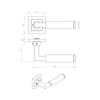 Steelworx SSL1406 Lever Latch Handles on Square Sprung Rose