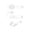 Steelworx SWL1006DUO Astoria Lever Latch Handles on Round Rose