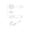 Steelworx SWL1010DUO Berna Lever Latch Handles on Round Rose