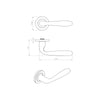 Steelworx SWL1127 Pennisula Lever Latch Handles on Round Rose
