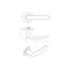 Steelworx SWL1132 Berlino Lever Latch Handles on Round Rose