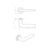 Steelworx SWL1160 Plaza Lever Latch Handles on Round Rose