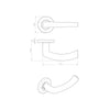 Serozzetta Dos SZC020 Lever Latch Handles on Round Rose - 2 Finishes