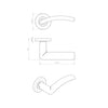 Serozzetta Tres SZC030 Lever Latch Handles on Round Rose - 2 Finishes