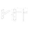 Serozzetta Tres SZC031 Lever Lock Door Handles - 2 Finishes