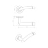 Serozzetta Cuarenta SZC340 Lever Latch Handles on Round Rose - 2 Finishes