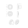 Serozzetta SZM004 Bathroom Thumb Turn & Release - 4 Finishes