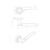 Serozzetta Valiant SZM014 Lever Latch Handles on Round Rose