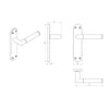 Serozzetta Scope SZM045 Lever Latch Door Handles - 2 Finishes