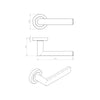 Serozzetta Edge SZM210 Lever Latch Handles on Round Rose - Antique Brass