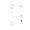 Serozzetta Carolina ZIN3115 Lever Latch Handles on Round Rose - 2 Finishes