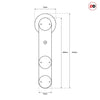 Single Glass Sliding Door - Solaris Tubular Stainless Steel Sliding Track & Carrington 8mm Clear Glass - Obscure Printed Design