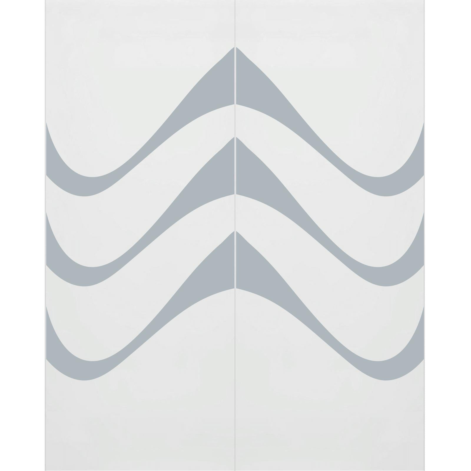 Double Glass Sliding Door - Temple 8mm Obscure Glass - Clear Printed Design - Planeo 60 Pro Kit