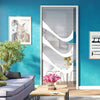 Temple 8mm Clear Glass - Obscure Printed Design - Single Evokit Glass Pocket Door