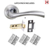 Texas Status Lever on Round Rose - Satin Chrome Handle Pack