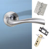 Texas Status Lever on Round Rose - Satin Chrome Handle Pack