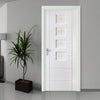 White PVC thistle lightly grained door alexandra style glass