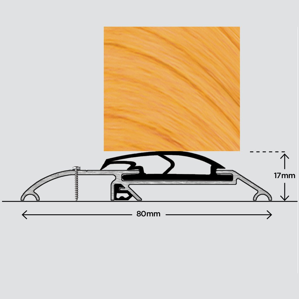 Exitex Threshex Draught Excluder - For Wheelchair Access - 3 Sizes and 2 Finishes